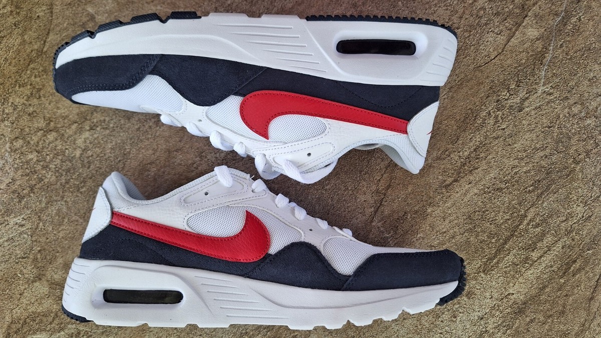 air max sc white red navy