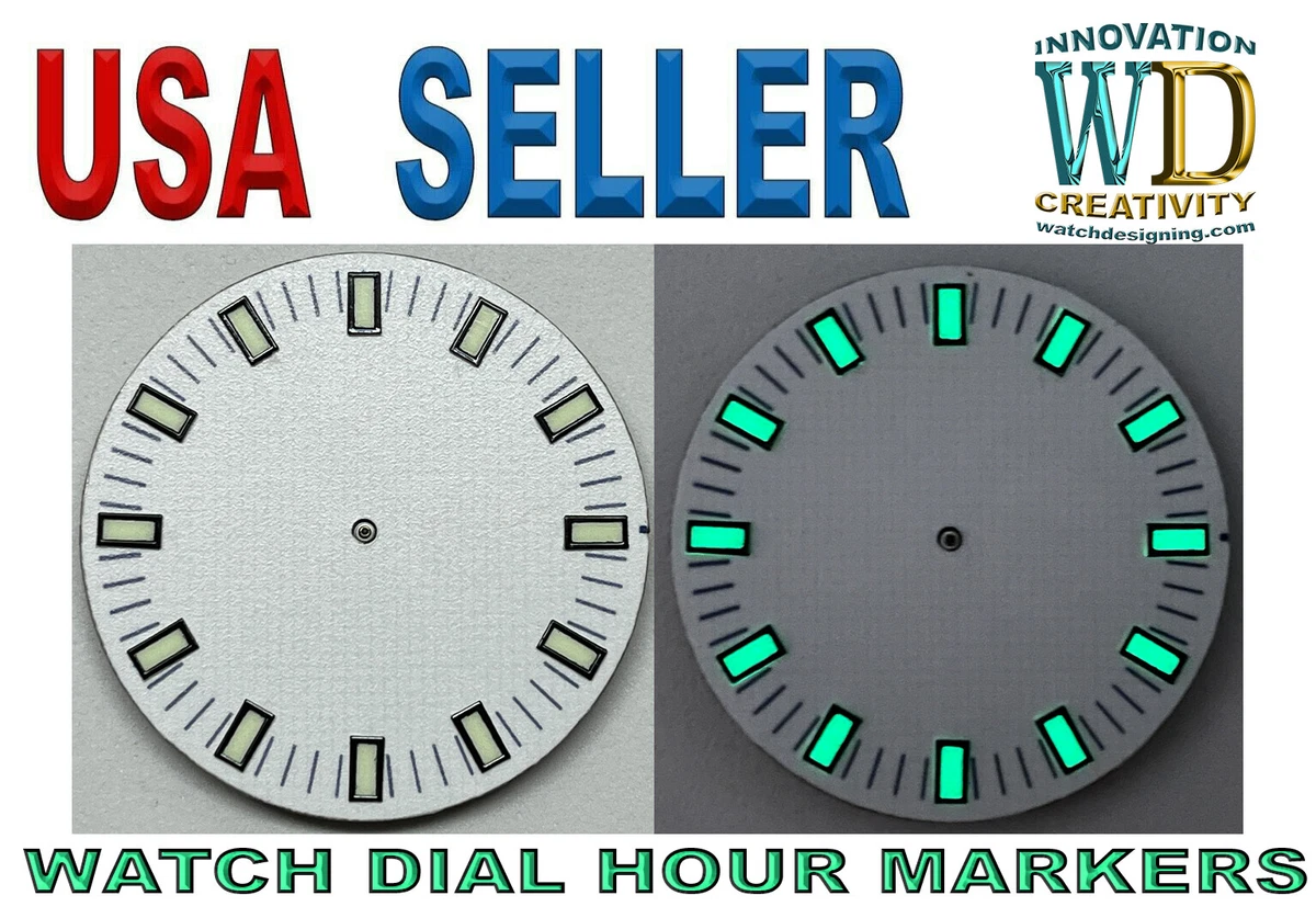 Watch dial luminous hour makers Silver Gold indexes indices bars
