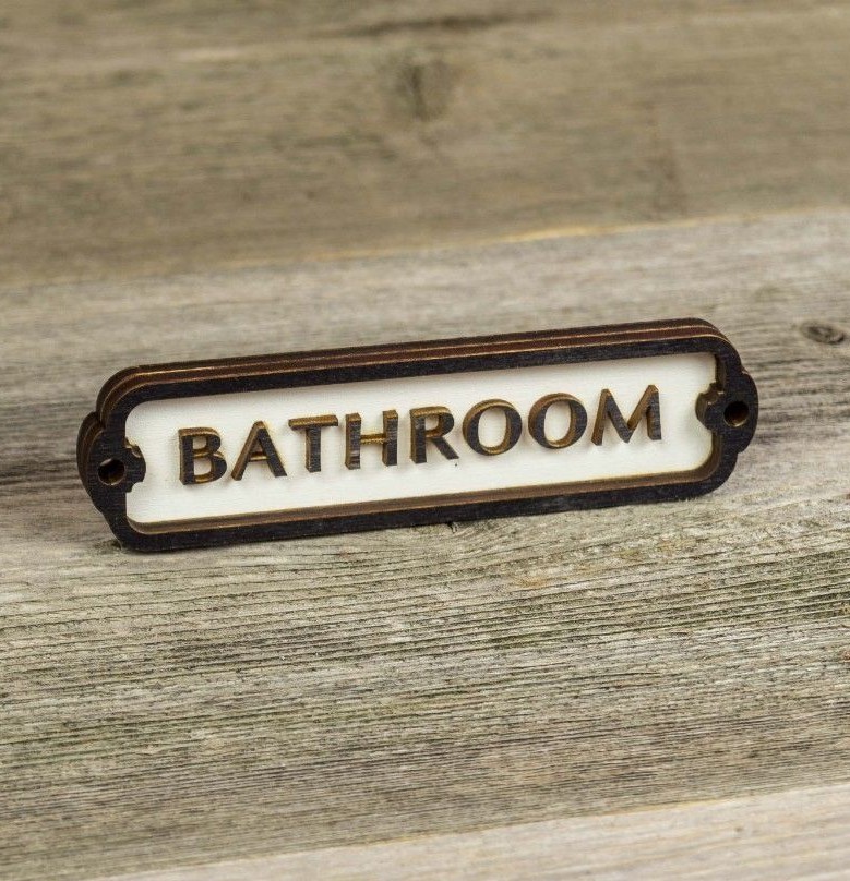 Bathroom Door Sign, Office, Plaque, Vintage Style, Railway, Retro, Bathroom | eBay