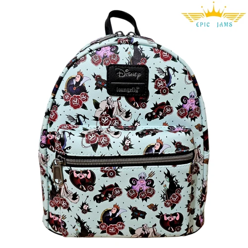 Loungefly Disney Villains Tatto Mini Backpack New