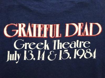Grateful Dead Shirt T Shirt Vintage 1984 Greek Theatre Cal UC Berkeley CA GDP L