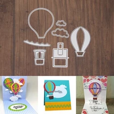 Pop Up Hot Air Balloon w Clouds Cutting Embossing Dies – Sky Transportation