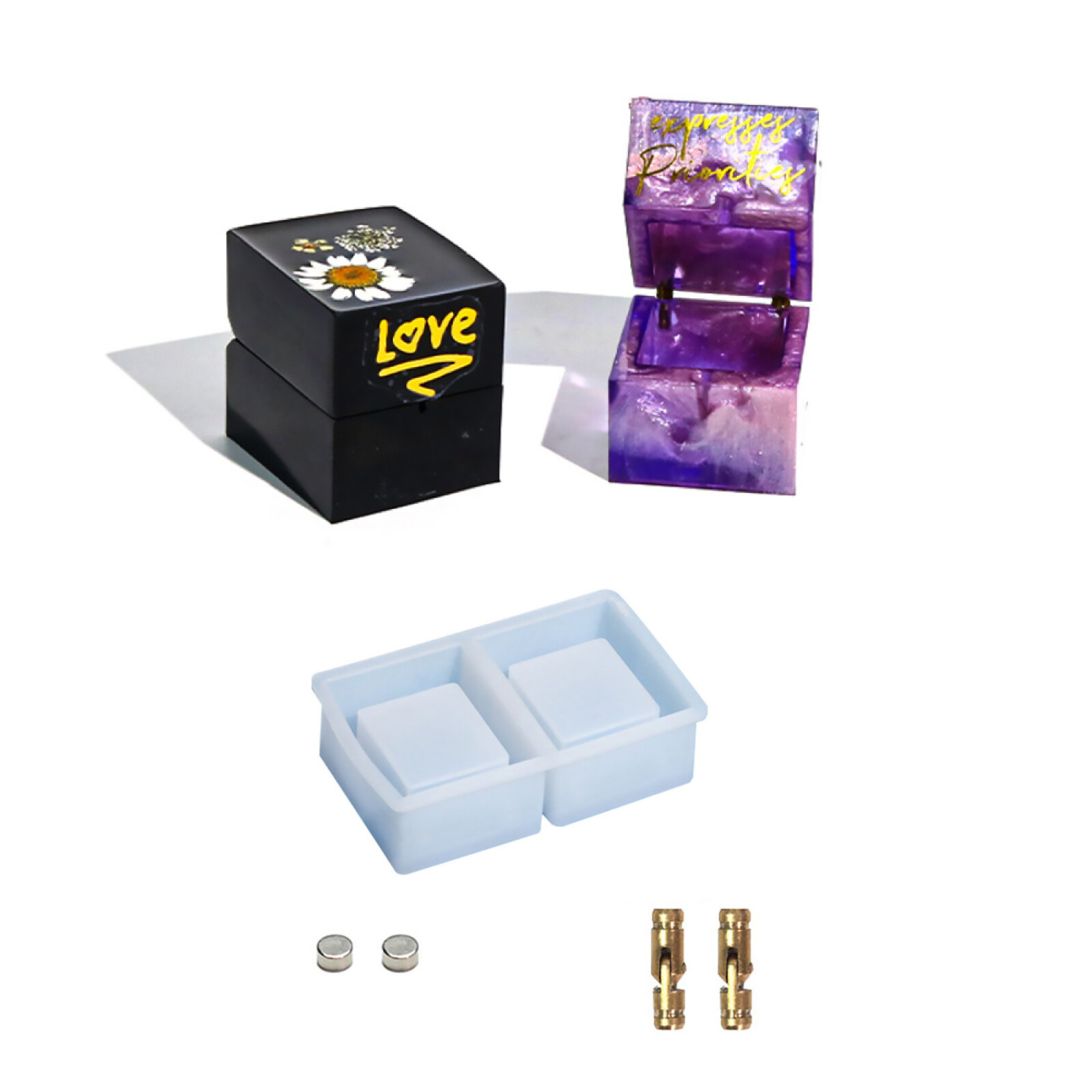 Silicone Ring Box Mold for DIY Resin Jewelry Casting-image