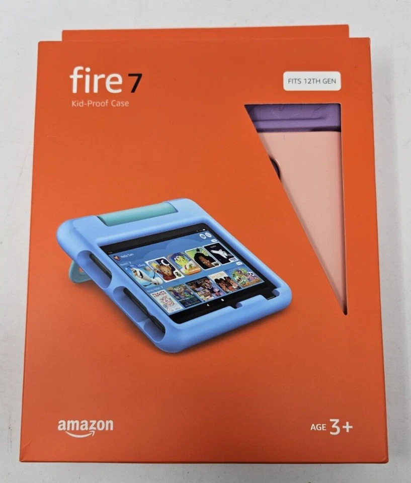 Amazon Kid-Proof Case for Fire 7 Tablet Works w/12th Gen tablet 2022 Purple - Image 3 of 4