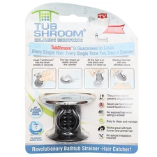 Tub Shroom BLACK EDITION Revolutionary Bathtub Strainer Hair Catcher