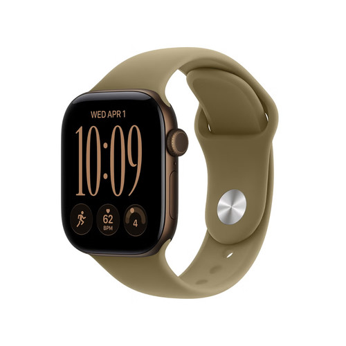 Apple Watch Series 12 42mm GPS Dark Bronze Case w Olive Sport Band S/M MJEF4LS/A