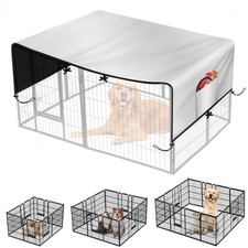 Dog Playpen Cover,Heavy Duty 600D Oxford Fabric with Sun/Rain Dog Play Pen Co...