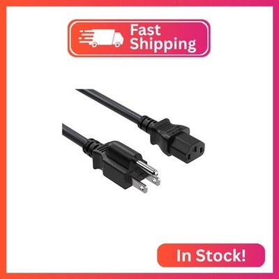 PowerHOOD UL Listed 10FT 3M Computer Power Cord, NEMA 5-15P to C13, 10A 125V, 18