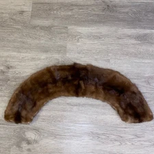Vintage Brown Fur Collar Stole 26 Inches
