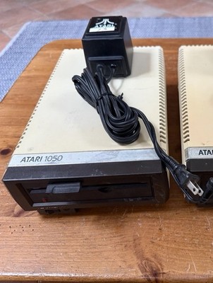 Atari 1050 Disk Drives Clean   Spin Up   Heads Move   W/ Power Supplies (1 unit)