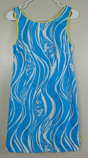 Vintage Lilly Pulitzer Delia Shift Dress Women Size 4 Joe Fish Print Knee Resort