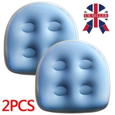 2Pcs PVC Inflatable Booster Seat Spa Hot Tub Lazy Spa Pools Cushion Office Blue