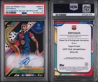 2024-25 Topps Finest Raphinha - Black Refractor /10 AUTO Barcelona Leeds PSA 9