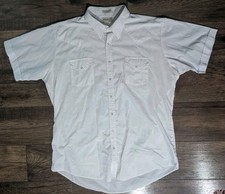 Sheplers White Western Mens Shirt Pearl Snaps Size 18 Tall Cowboy Rodeo Style