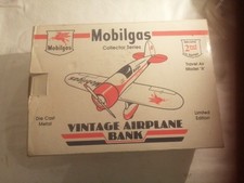 Mobilgas Vintage Airplane Bank