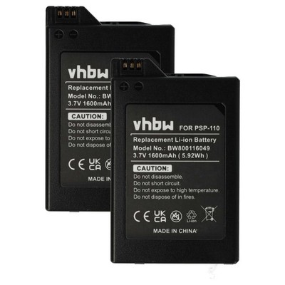 2x Akku für Playstation Portable PSP-1003 PSP-1006 PSP-1005 PSP-1004 1600mAh