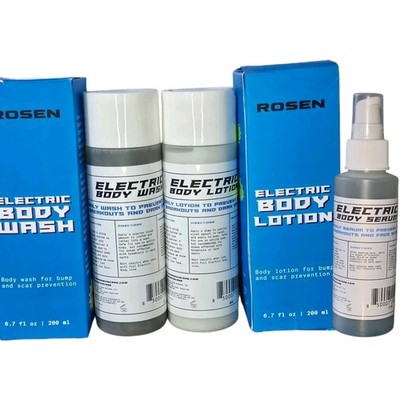 Rosen Skincare Electric Body Set Wash Lotion Serum Acne Dark Spot Scar Routine 3