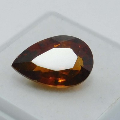 CERTIFIED 9.45 Ct Pear Shape Natural Loose Gemstone Stunning Orange Sapphire