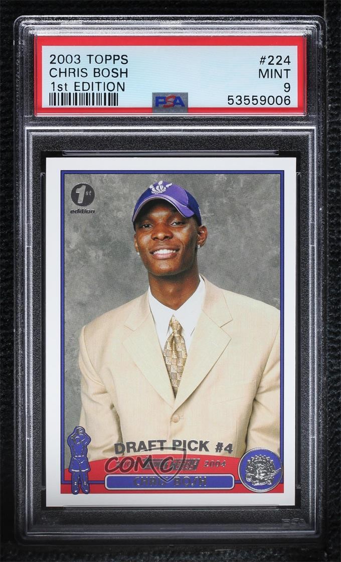 2003-04 Topps Draft Pick 1st Edition Chris Bosh #224 Rookie RC HOF vv7