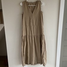 Everlane The Tencel V-Neck Tiered Mini Dress With Pockets Size XS