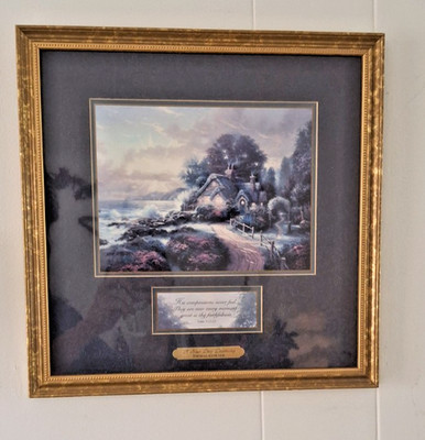 Thomas Kinkade A New Day Dawning Accent Print framed Certificate of Authenticity