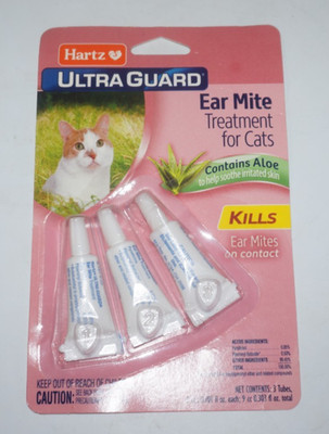 Hartz Ultra Guard Treatment for Cats Contains Aloe 3 Tubes