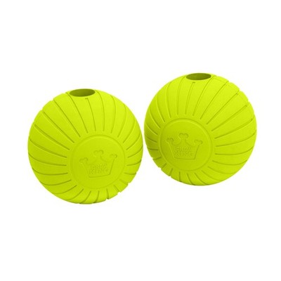 Chew King Supreme Rubber Fetch Balls - Extremely Durable 2.5'' / 2 PK, Yellow 