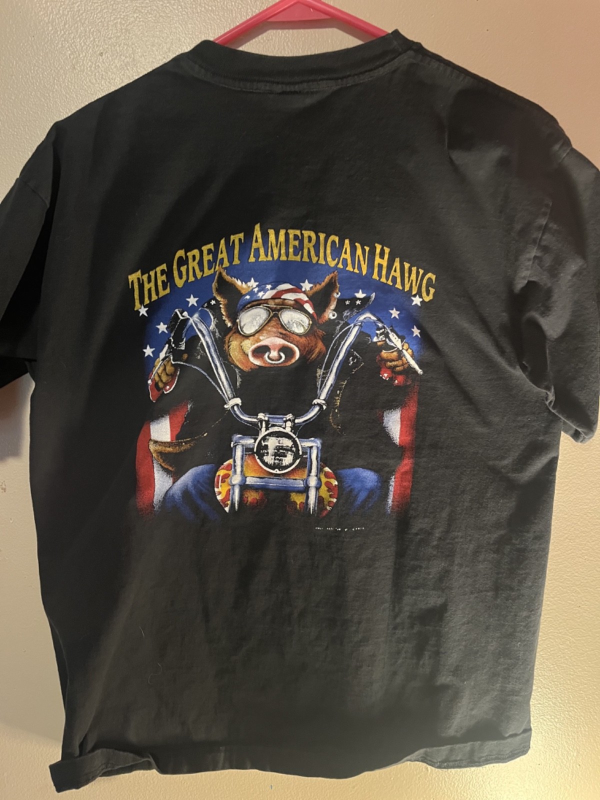 Rare Vintage 1998 Bike Week Daytona Beach The Great American Hawg Large Harley