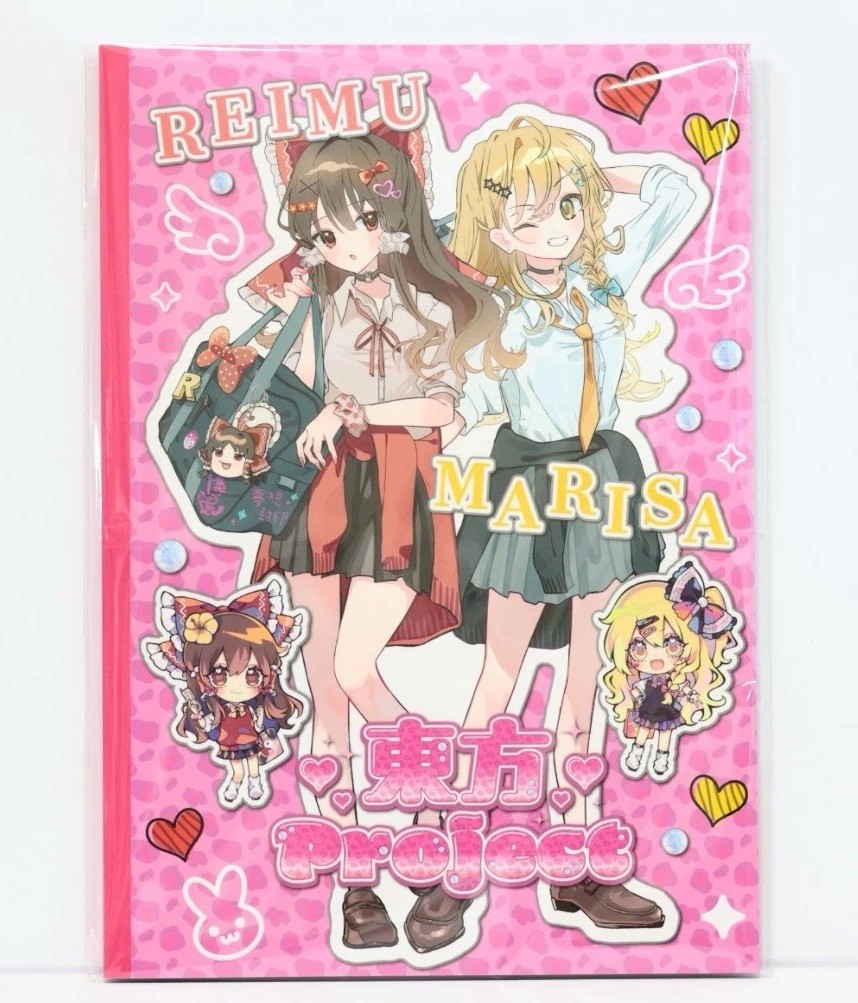 Touhou Project A4 Clear File & B6 Notebook Set Heisei Gyaru Japan