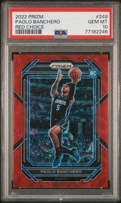 Paolo Banchero 2022 Panini Prizm Red Choice /88 PSA 10 Rookie Card Magic #249