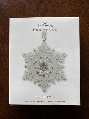 Beautiful You Porcelain Snowflake Ornament 2010 Hallmark Keepsake