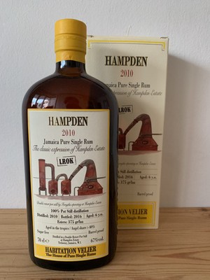 Jamaica Hampden Habitation Velier LROK 2010 67%Vol. 0,7L Rare High Esters Rum