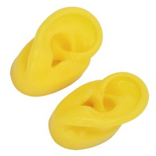 2PCS Silicone Modello Orecchio Morbido Resistente Senza Bolle Giallo Orecchio Display Stampo ↑