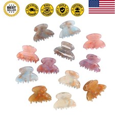 12 Pcs Small Hair Clips Mini Claw Jaw Clips Women Girls Thin Hair