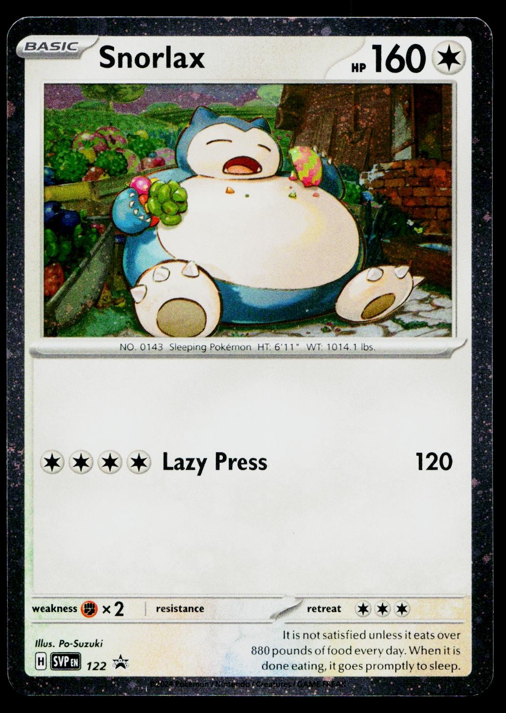 Snorlax 122 Promo Scarlet & Violet Pokemon Near Mint