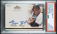 WILLIE MAYS 2012 TOPPS TRIBUTE ON-CARD AUTO /74 GIANTS PSA 9 AUTO 10 POP 1 JG