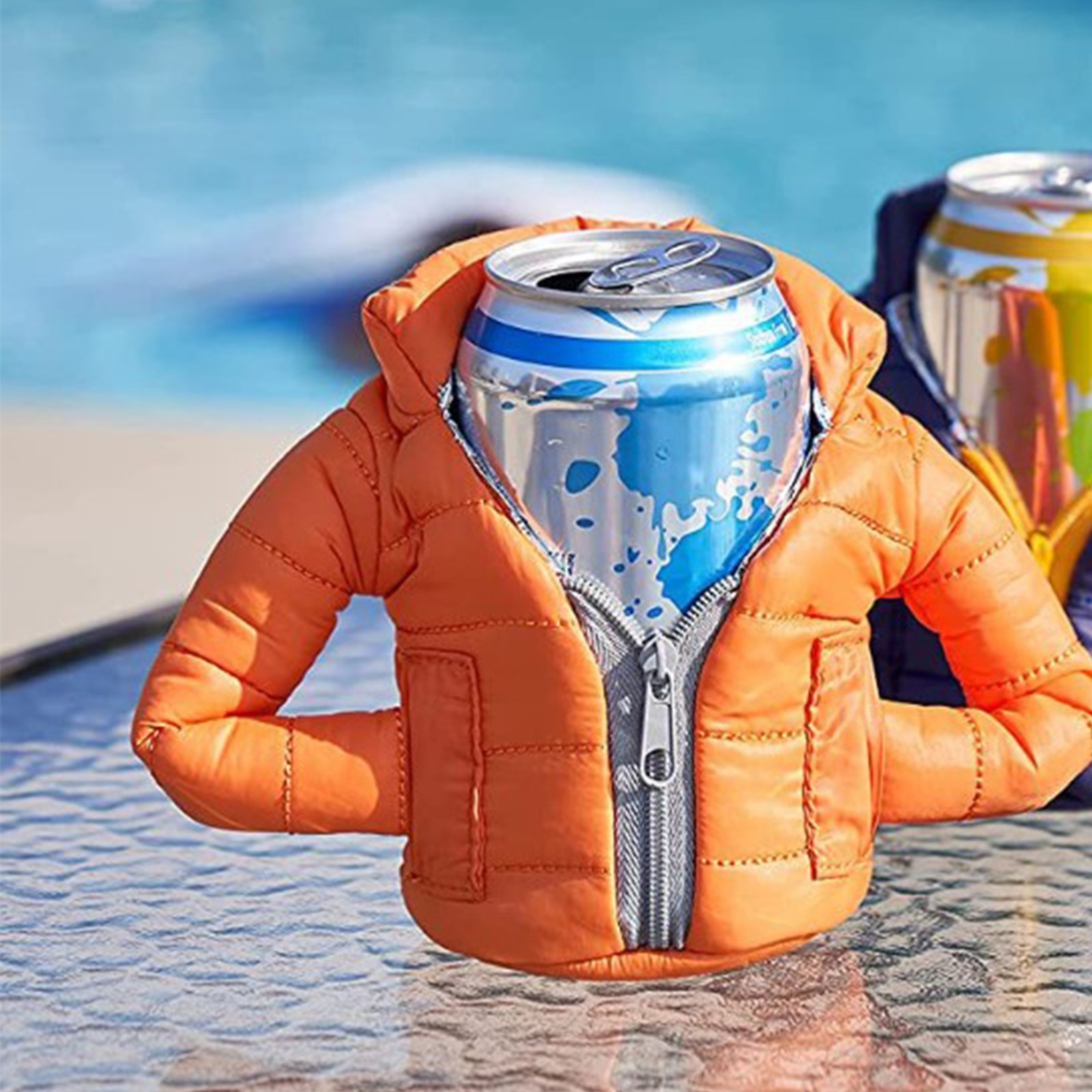 2-Layer Beer Jacket Insulated Beverage Coat For Cold Drinks Easy To Use