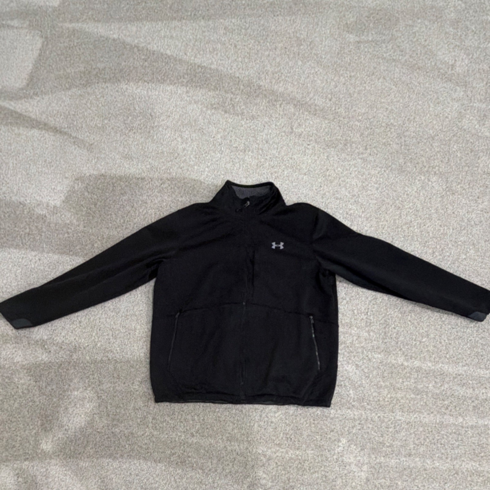 Under Armour Infrared Men's Black XL Track Jacket Full Zip Pockets