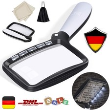 LED Lupe 3-fach Vergrößerung Beleuchtung Vergrößerungsglas Handlupe Licht NEU