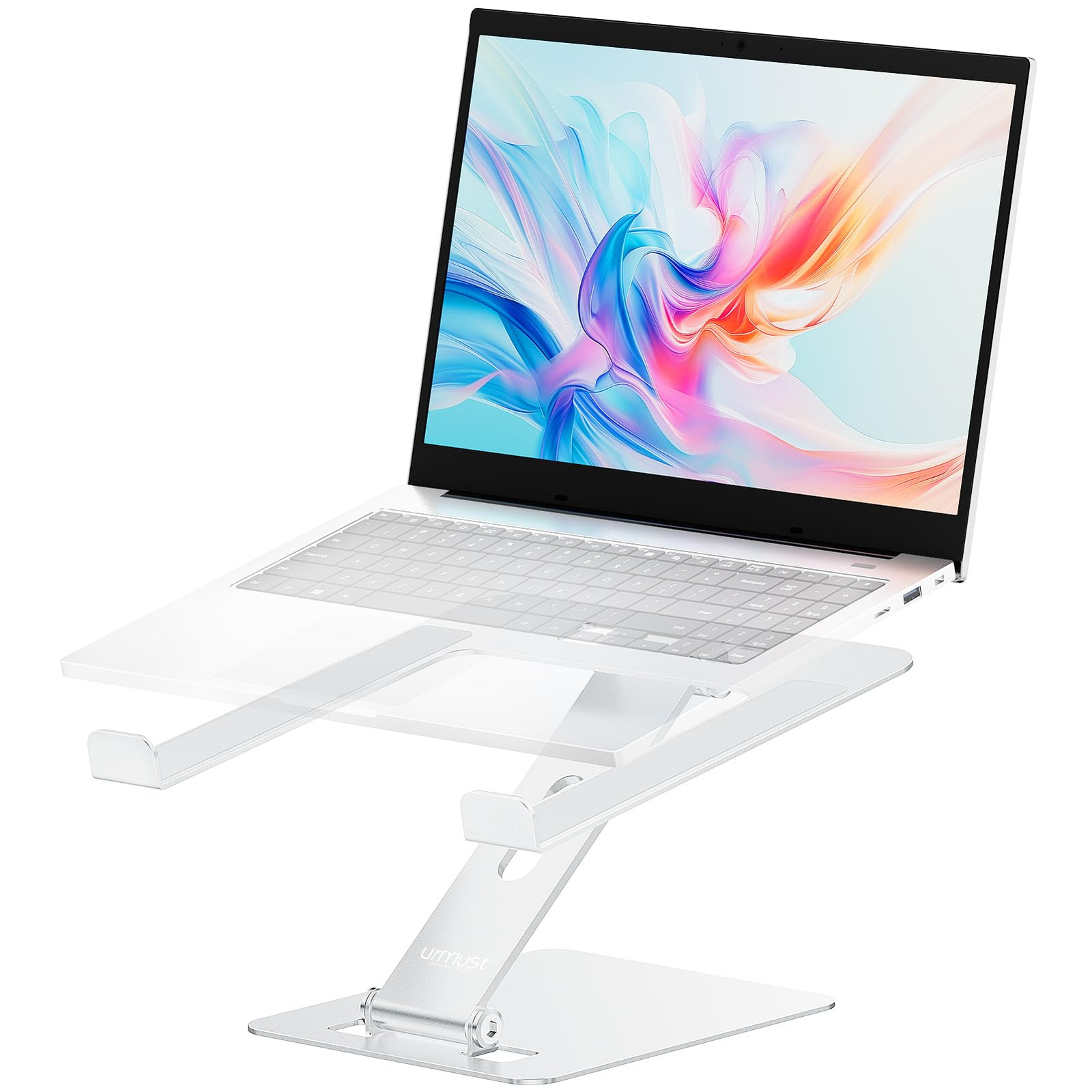 Adjustable Laptop Stand for Desk, Portable Laptop Riser, Aluminum Computer St...