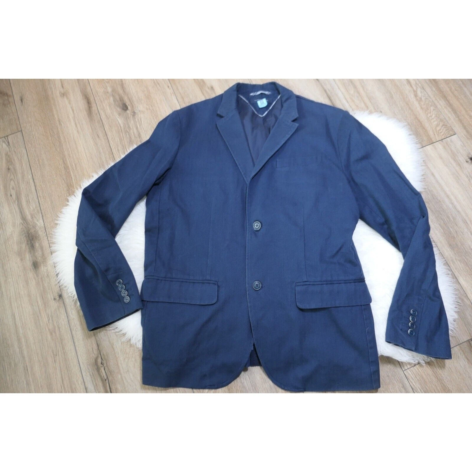 Tommy Hilfiger Jacket Adult Extra Large Blue Blazer Buttons Coat Casual Mens