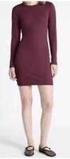 No Boundaries - Women’s Mini Dress with Long Sleeves – Burgundy NWT - XS