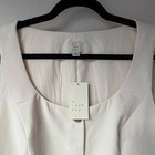 A New Day Women's Classy White Linen Sleeveless Button Front Lined Suit Vest -XL — photo 2