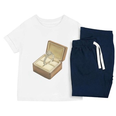 Kinder Nachtwäsche/Pyjama-Set ''Diamant Verlobungsring in Ringbox'' (KP052193)