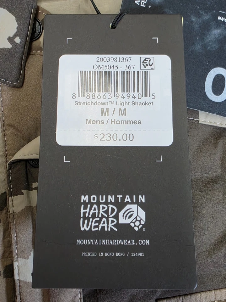 Mountain Hardwear Men's Stretchdown Light Shacket -Medium - Badlands Snowdrifts - Image 3 of 4