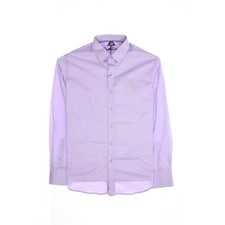 Robert Graham Wood Street Mens Button Down Shirt L Light Purple Cotton Pinstripe
