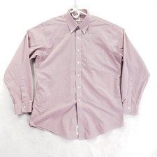 Brooks Brothers Dress Shirt Mens 17 36/37 Red Check Slim Fit Non Iron Cotton