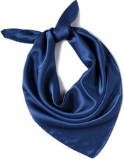 100 Mulberry Silk Scarf -21 Lightweight Square Neckerchief Breathable Digita