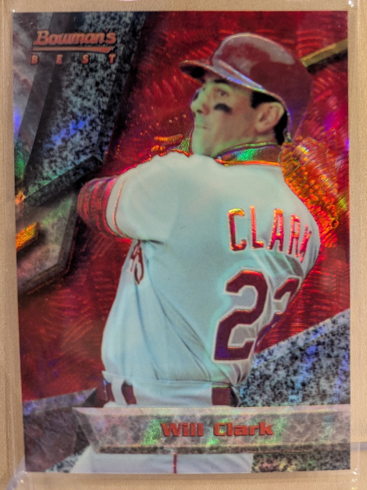 1994 FIRST 1st Bowman's Best RED RERACTOR #79 Will Clark Rangers RARE PARALLEL