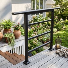Galvanized Steel Handrail For 1-2 Steps Adjustable Safety Outdoor Handrail Stair